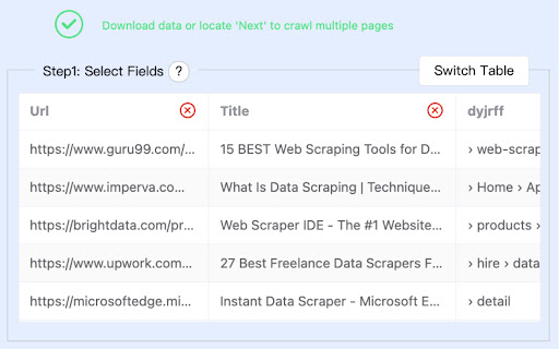 Easy Web Data Scraper screenshot