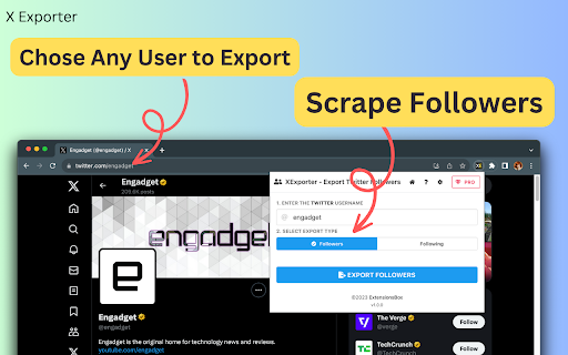 XExporter - Export Twitter Followers screenshot