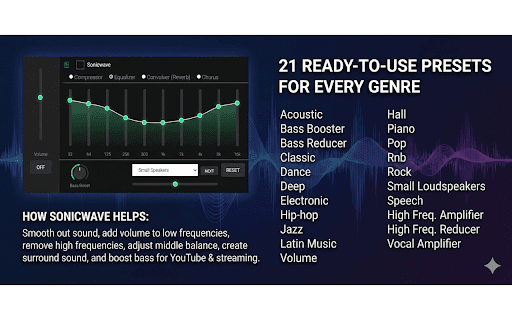 Sonicwave: Audio Equalizer & Bass Booster screenshot