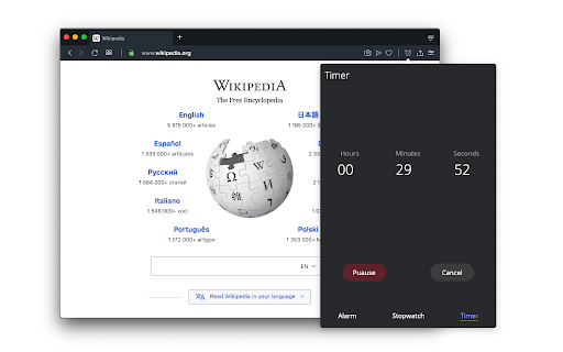 Alarm, Timer and Stopwatch screenshot