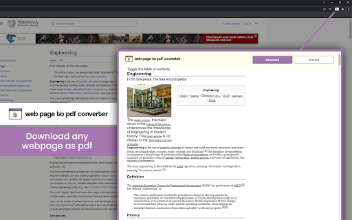 Webpage to PDF Converter screenshot