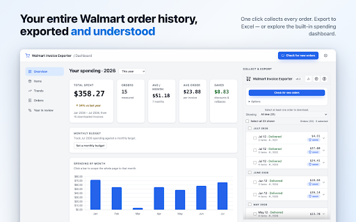 Walmart Invoice Exporter screenshot
