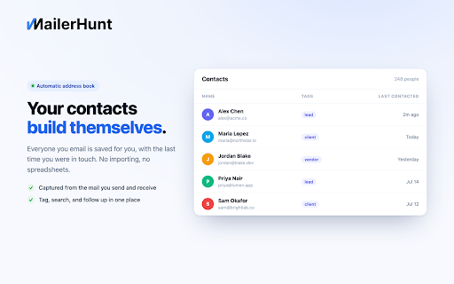 MailerHunt - Easy Email Tracker For Gmail screenshot