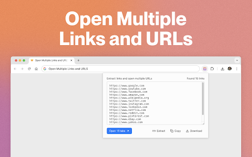 Open Multiple Links and URLs screenshot