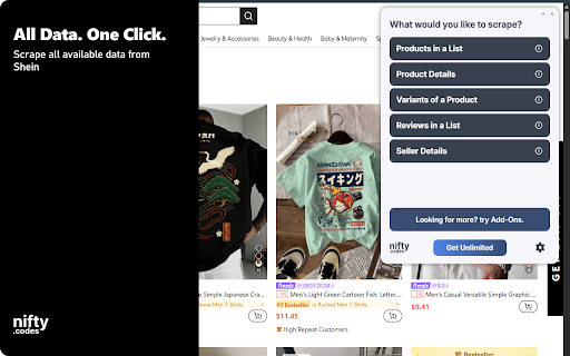 S-Fashion Scraper: Export Products, Reviews, Sellers & More screenshot