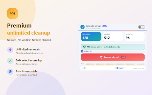 Linkedin Connection Select & Clean Pro screenshot