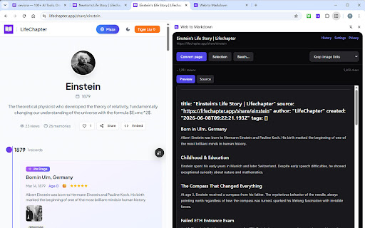 Web to Markdown screenshot