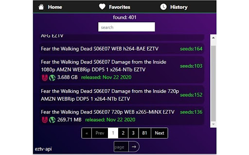 eztv - tv series & shows screenshot