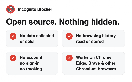 Incognito Blocker screenshot