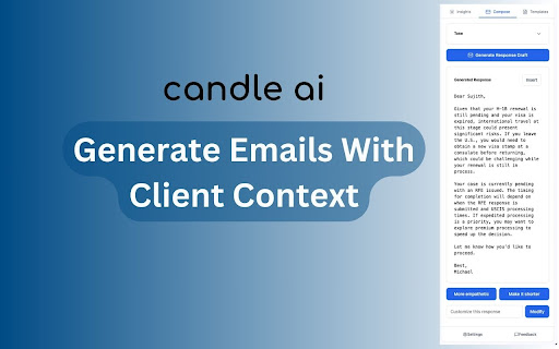 Candle AI - Email Assistant for Legal Professionals screenshot