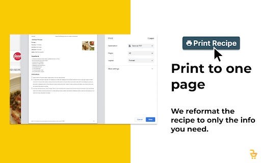 Recipe Cart | View & Save Recipes screenshot