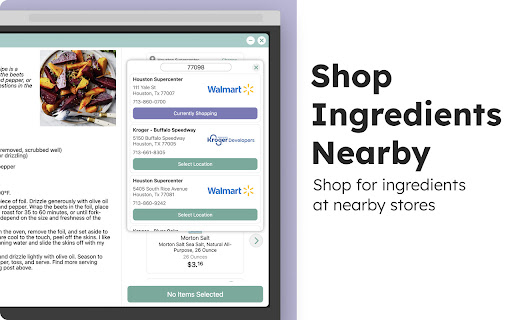 Recipe Reader & Grocery Finder | Ceres Cart screenshot