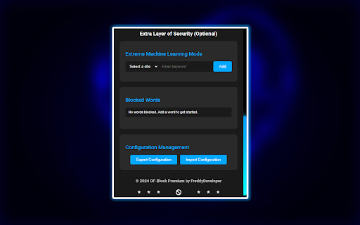 OnlyFans Block Extension screenshot