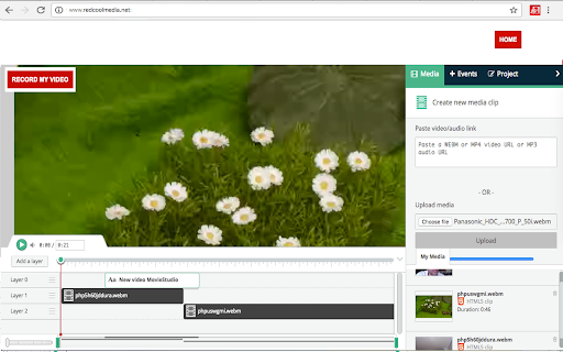 Movie maker MovieStudio video editor screenshot