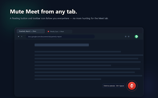 MeetMute: Mute, Auto-Mute for Google Meet screenshot