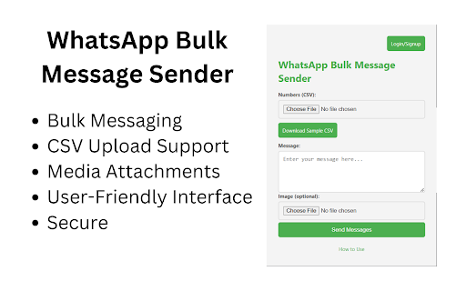 WhatsApp Bulk Message Sender screenshot