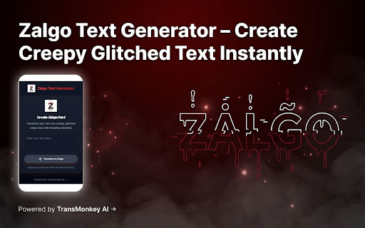Zalgo Text Generator screenshot