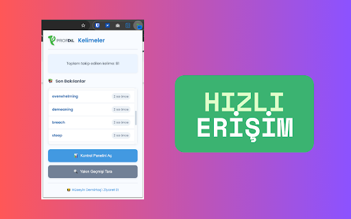 Profdil Kelime Takibi screenshot