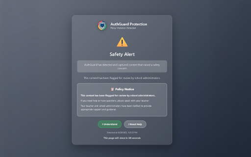 UserAuthGuard Chromebook Monitor screenshot