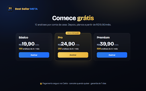 Best Seller META — Ad Library Miner screenshot
