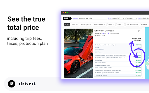 Drivert - Price Checker for Turo screenshot