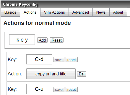 Keyconfig screenshot