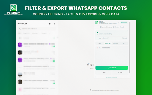 ValidNum - Bulk WhatsApp Number Validator & Checker screenshot