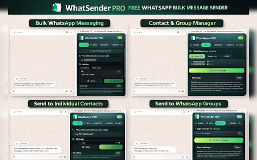 WhatSender – Free WhatsApp Bulk Sender Software screenshot