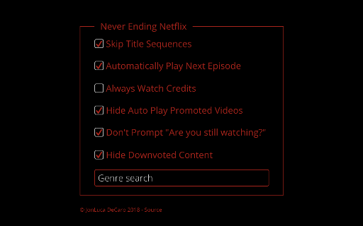 Never Ending Netflix screenshot