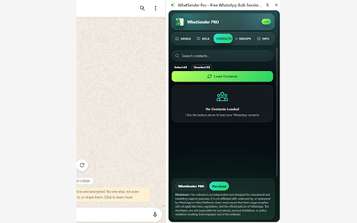 WhatSender Pro – Free WhatsApp Bulk Sender & Automation Software screenshot