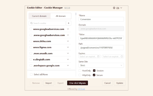 Cookie Editor - Cookie Manager screenshot