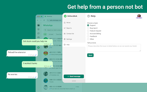 WASendBulk Bulk WhatsApp Sender for FREE screenshot