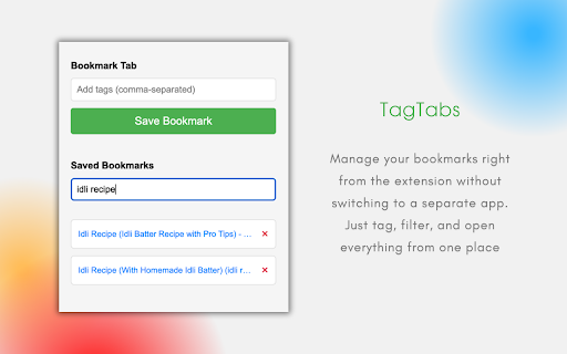 TagTabs screenshot