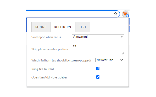 PCS Screenpop for Bullhorn screenshot
