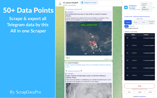Telegram Scraper : Export posts, members , and channels screenshot