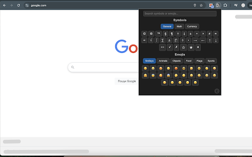 Symbol & Emoji Picker screenshot