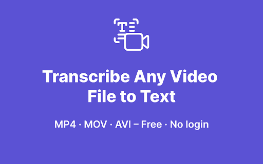 Video to Text (MP4, MOV) – AI Transcriber screenshot