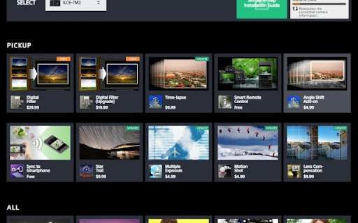 PlayMemories Camera Apps Downloader screenshot