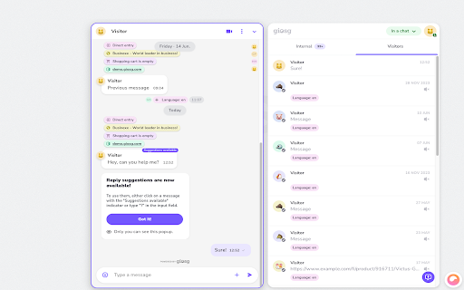 Giosg screenshot