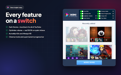 Skins for YouTube player screenshot