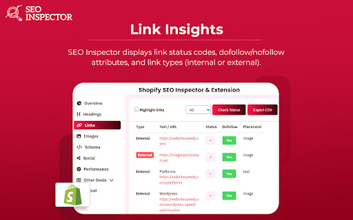 Shopify SEO Inspector & Extension screenshot