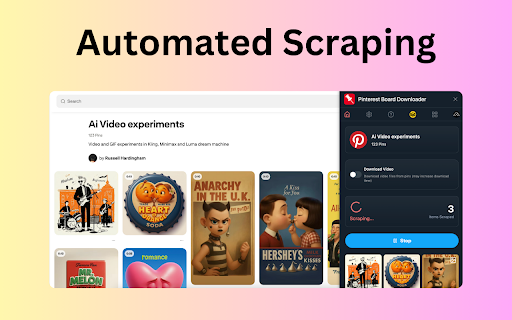 Pinterest Board Bulk Downloader screenshot
