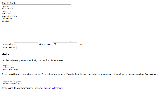 SiteBlock screenshot