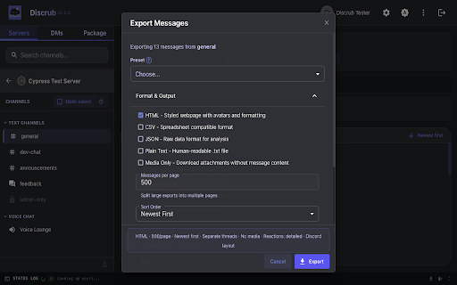 Discrub - Discord Message Manager screenshot