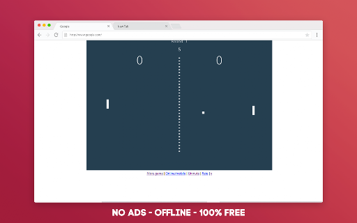 Classic Pong Offline Game for Google Chrome screenshot