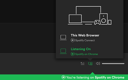 Spotify on Chrome: A mini Spotify player screenshot