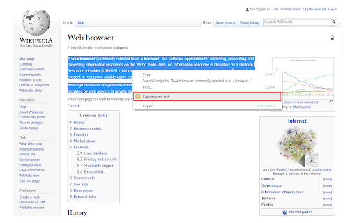 Copy As Plain Text screenshot
