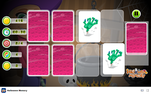 Halloween Memory Game in Browser - Free & Offline available screenshot