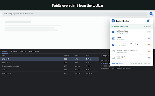 Custom Headers - Modify HTTP Headers screenshot