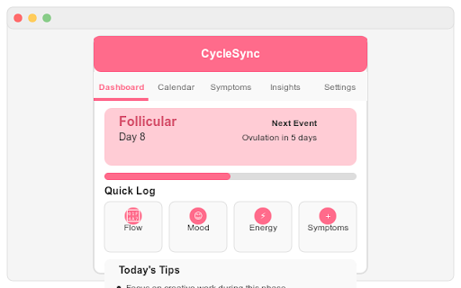 CycleSync screenshot